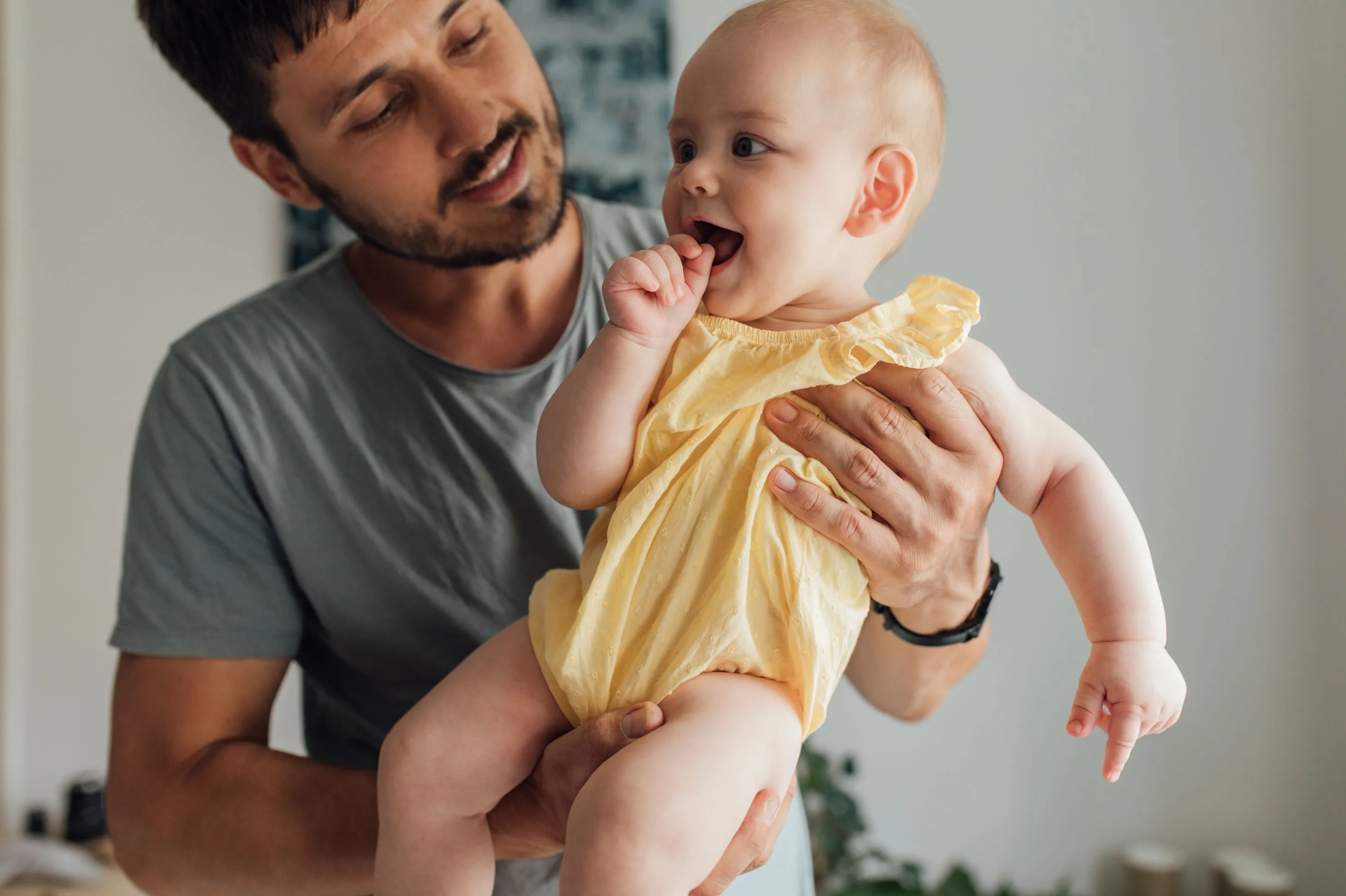 A joyful family moment.