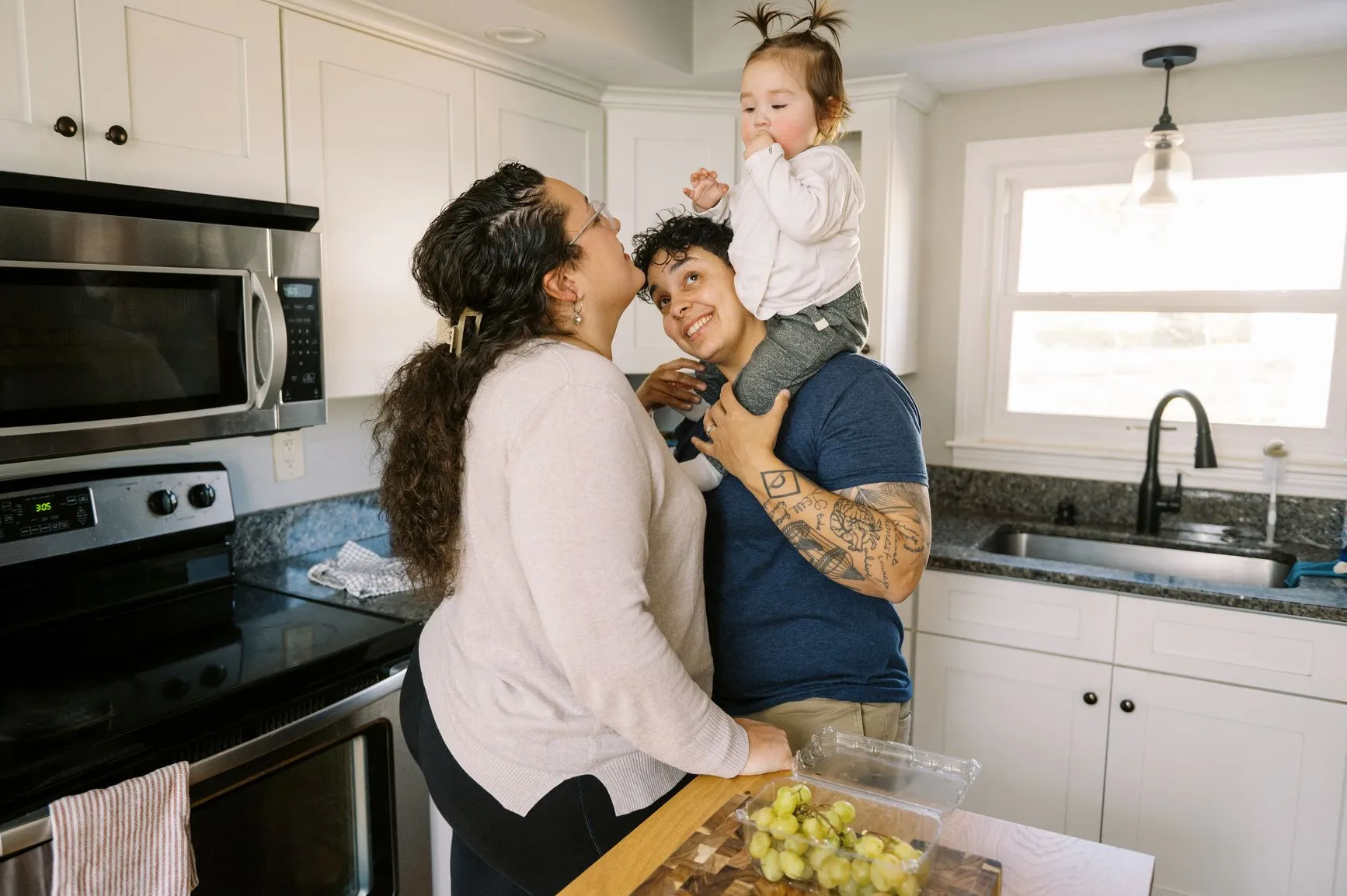 A joyful family moment.